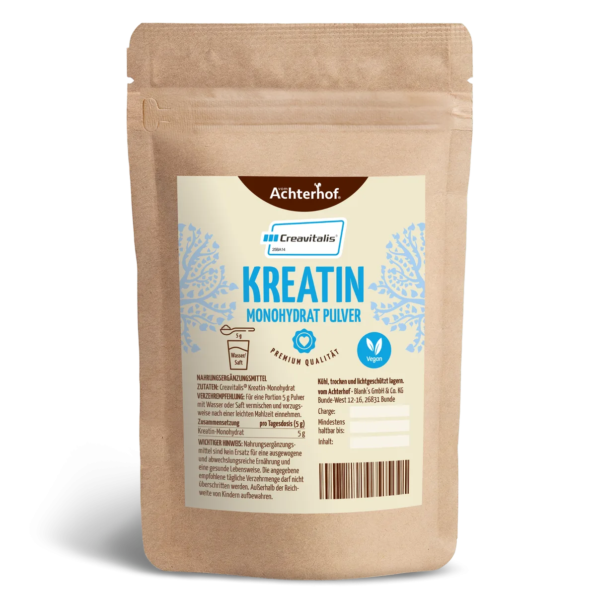 Creavitalis® Kreatin Monohydrat Pulver (250g)
