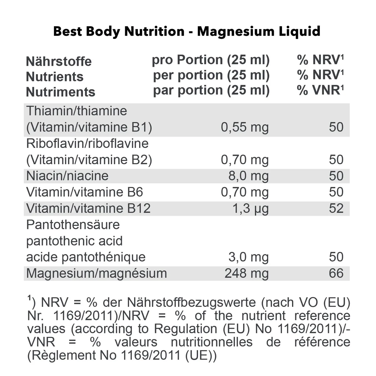Magnesium Vitamin Liquid (500ml) – Bild 3