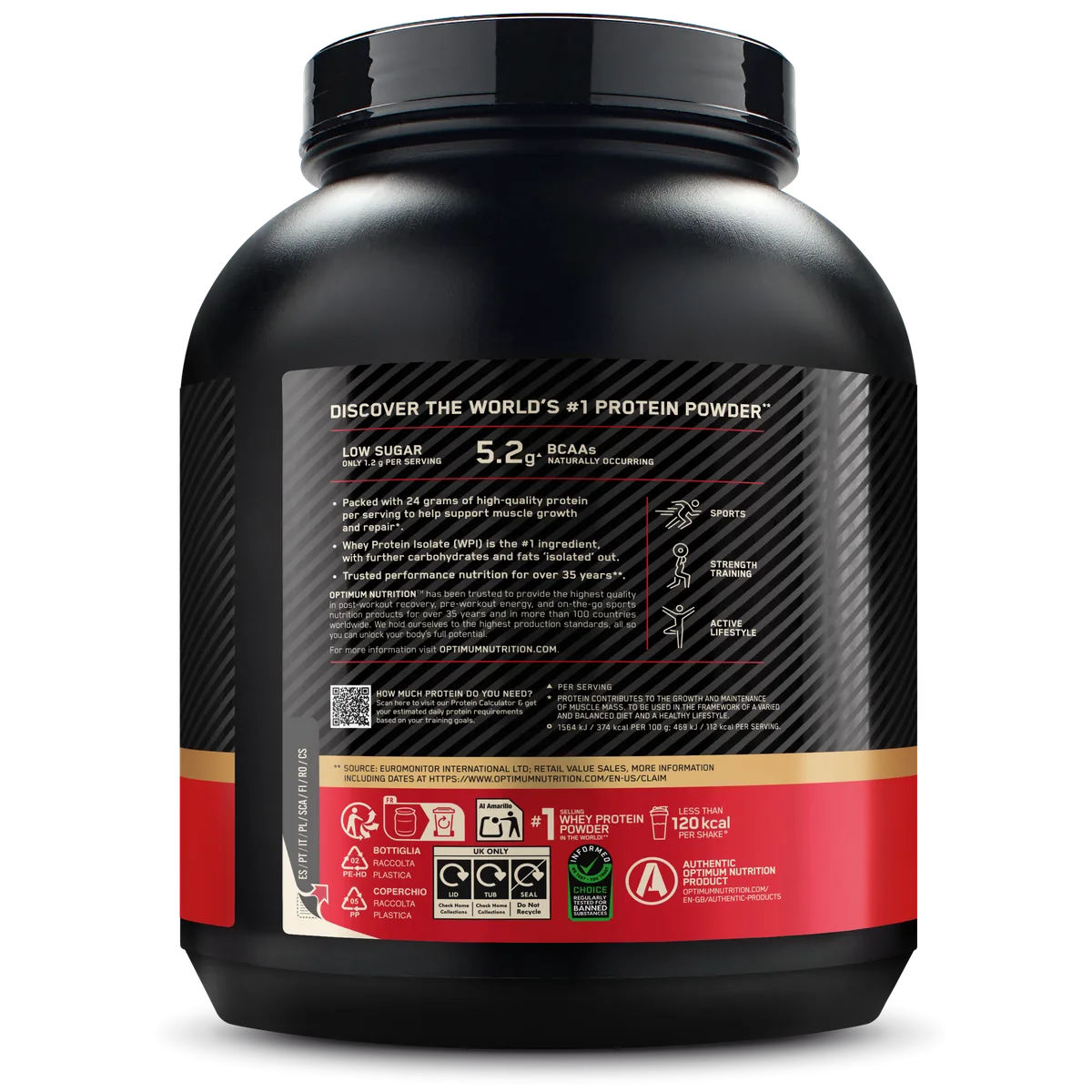 100% Whey Gold Standard (2040g) Double Rich Chocolate – Bild 2