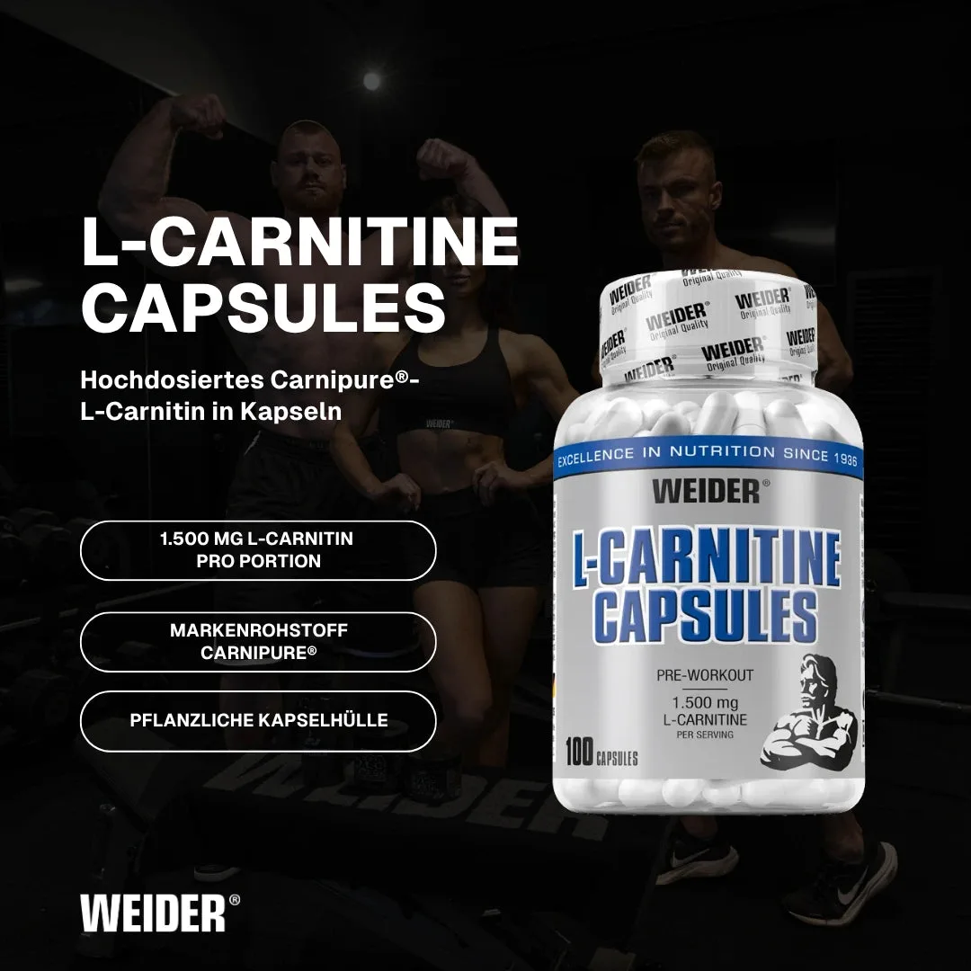 L-Carnitine Capsules 100 Kapseln – Bild 2