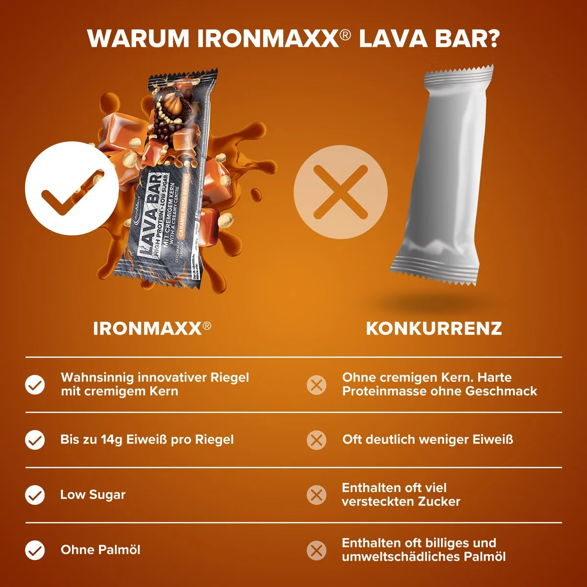 Lava Bar Protein Riegel (40g) - Caramel Fudge Brownie – Bild 3
