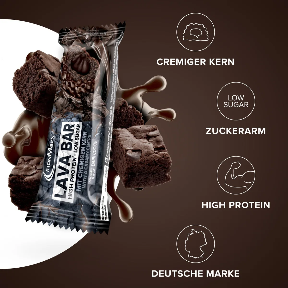 Lava Bar Protein Riegel (40g) - Dark Cookie – Bild 8