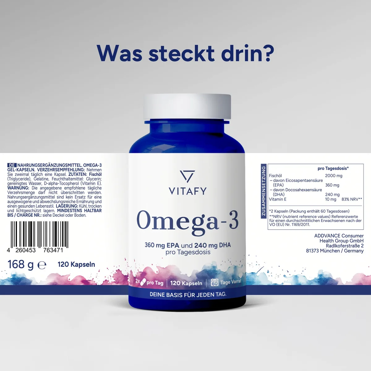 Omega-3-Fischöl (120 Kapseln) – Bild 6