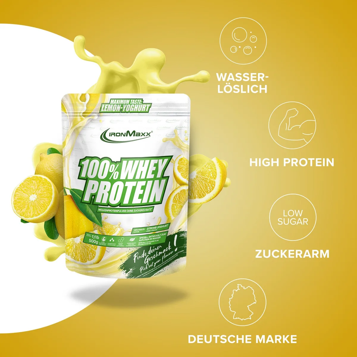 100% Whey Protein (500g) - Lemon-Yoghurt – Bild 2