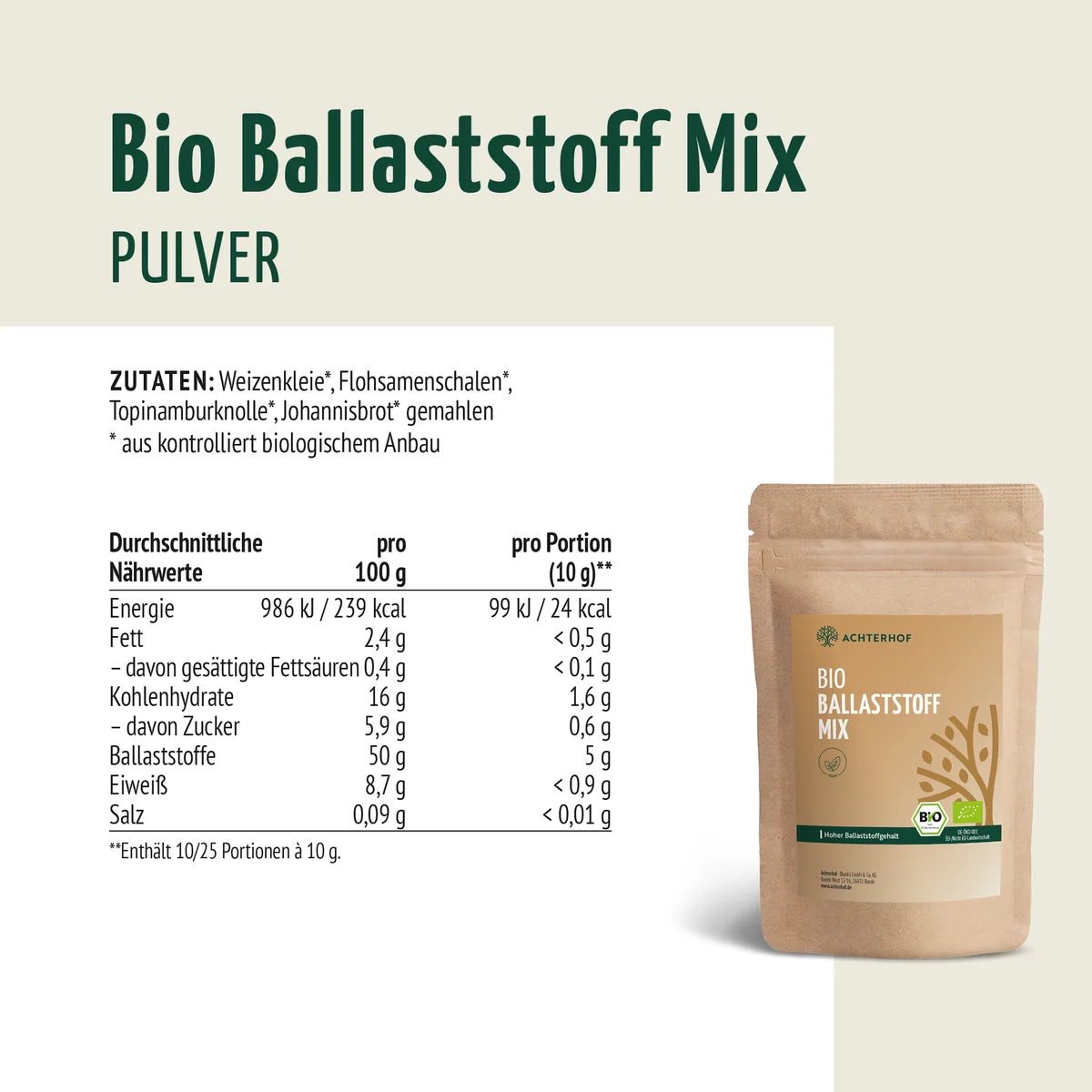 Bio Ballaststoff Mix (100g) – Bild 6
