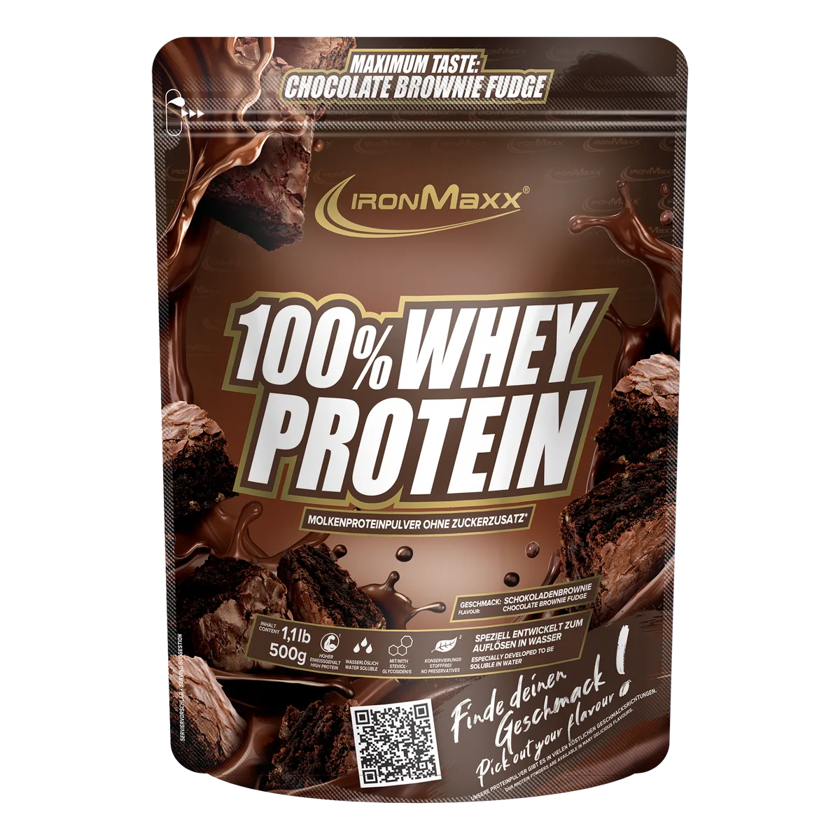 100% Whey Protein (500g) - Chocolate Brownie Fudge