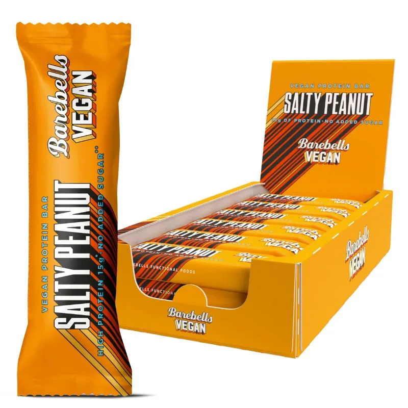 Barebells Vegan Protein Bar 12 x 55g BOX / Caramel Peanut – Bild 4