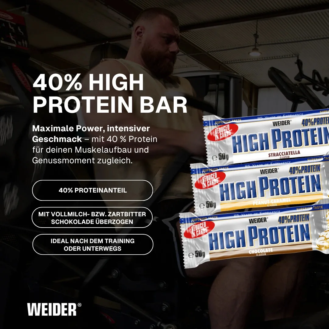 24er Box | 40% Protein Bar Stracciatella – Bild 3