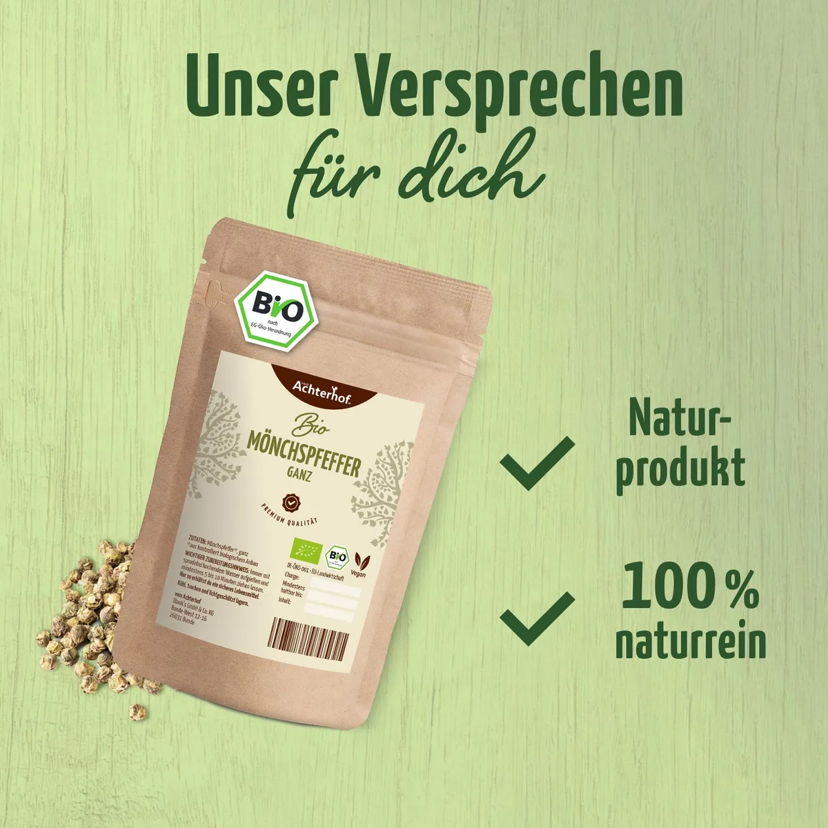 Mönchspfeffer ganz Bio (250g) – Bild 2