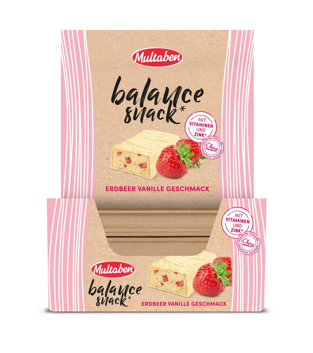 Balance Snack Riegel (18x38g) Erdbeer-Vanille