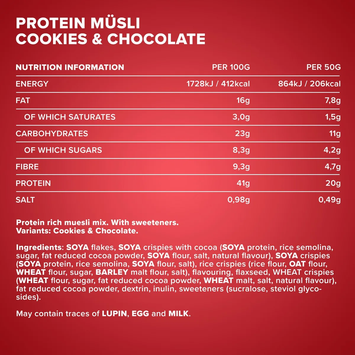 Protein Müsli (550g) - Cookies & Chocolate – Bild 4