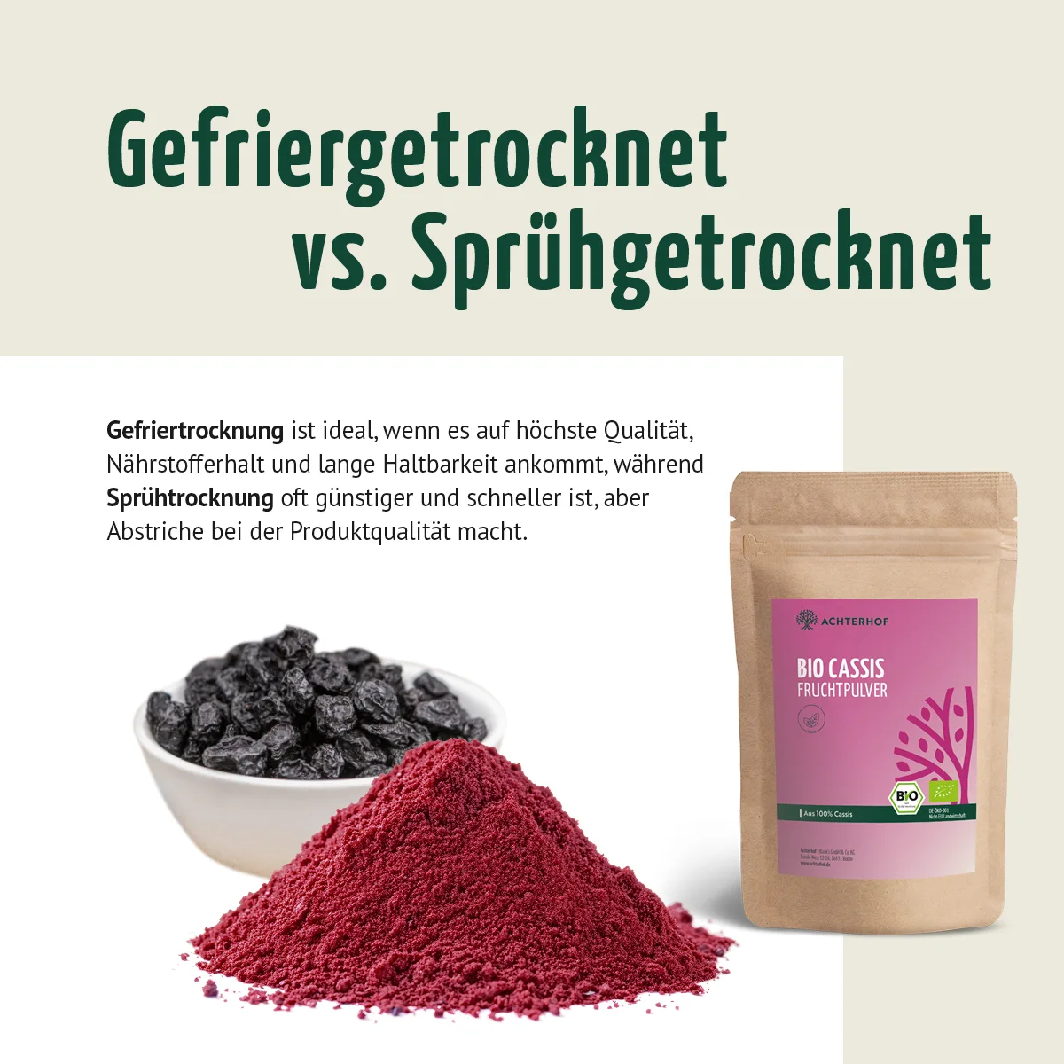 Bio Cassis Fruchtpulver (100g) – Bild 8