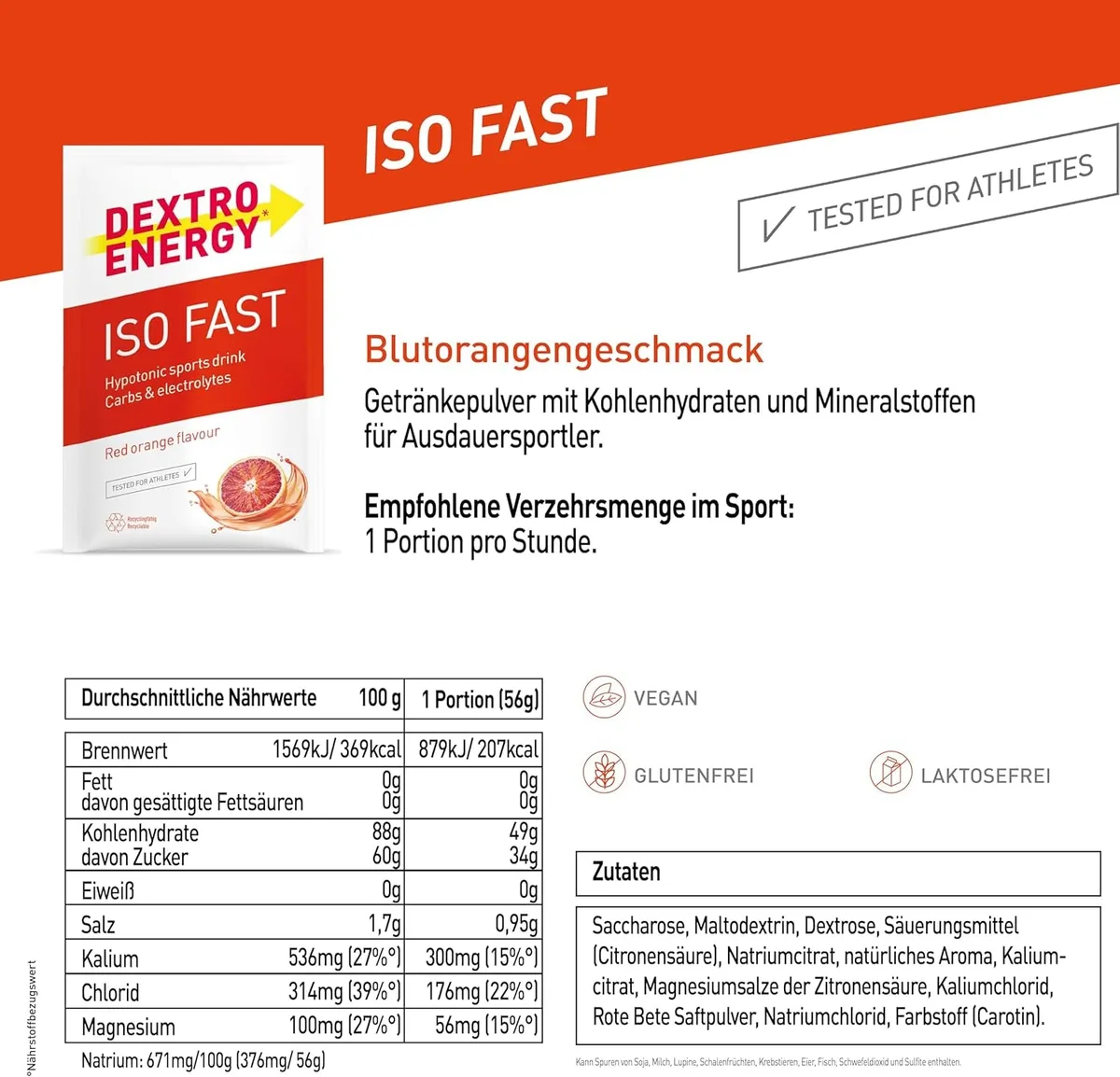 IsoFast Drink (1120g) Eistee Pfirsich – Bild 6