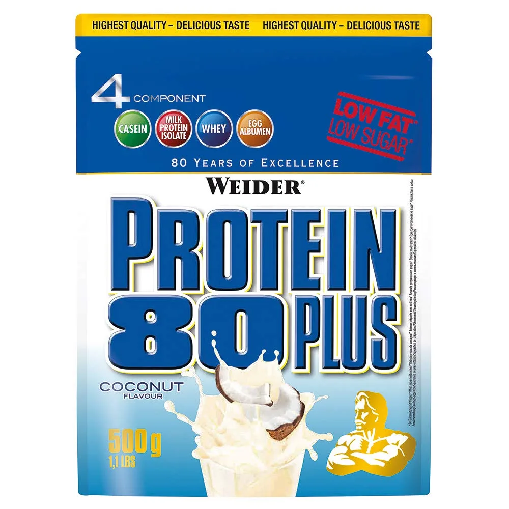 Weider Protein 80 plus 2 x 500g Beutel 2er Pack Kokos