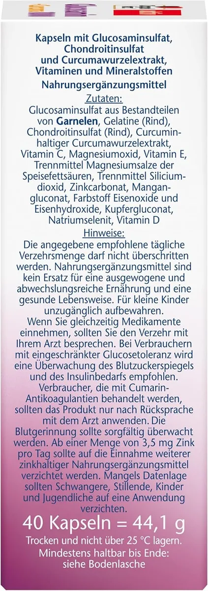 Glucosamin 1000 + Curcuma (40 Kapseln) – Bild 4