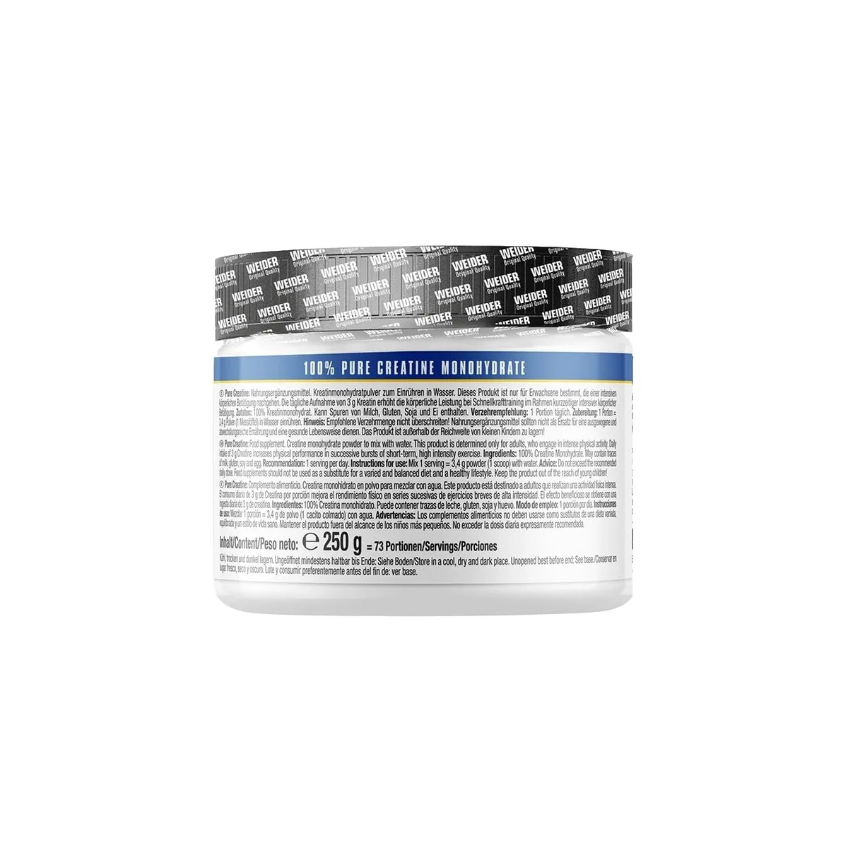 Weider Pure Creatine - Kreatin-Monohydrat - Nahrungsergänzungsmittel - Kraft- & Powertraining - 250g – Bild 5