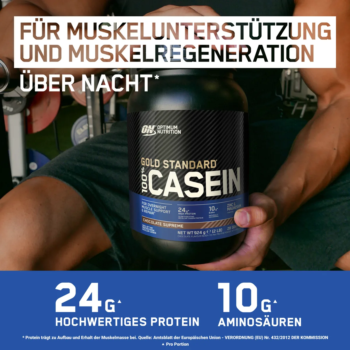100% Casein Gold Standard (1820g) Creamy Vanilla – Bild 5