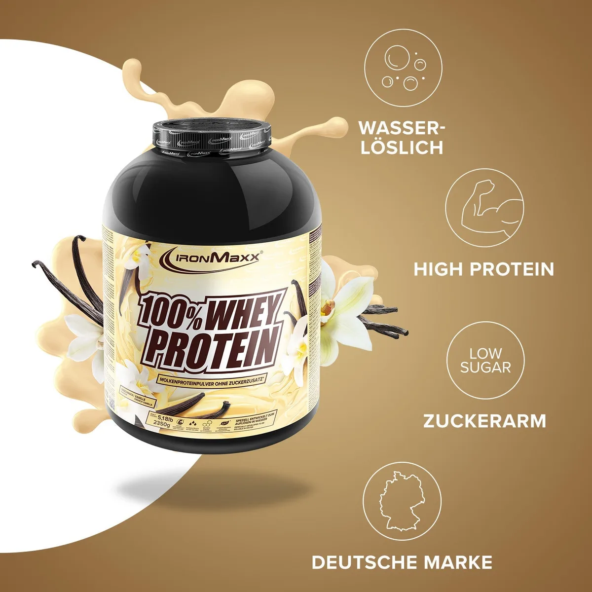 100% Whey Protein (2350g) - French Vanilla – Bild 2