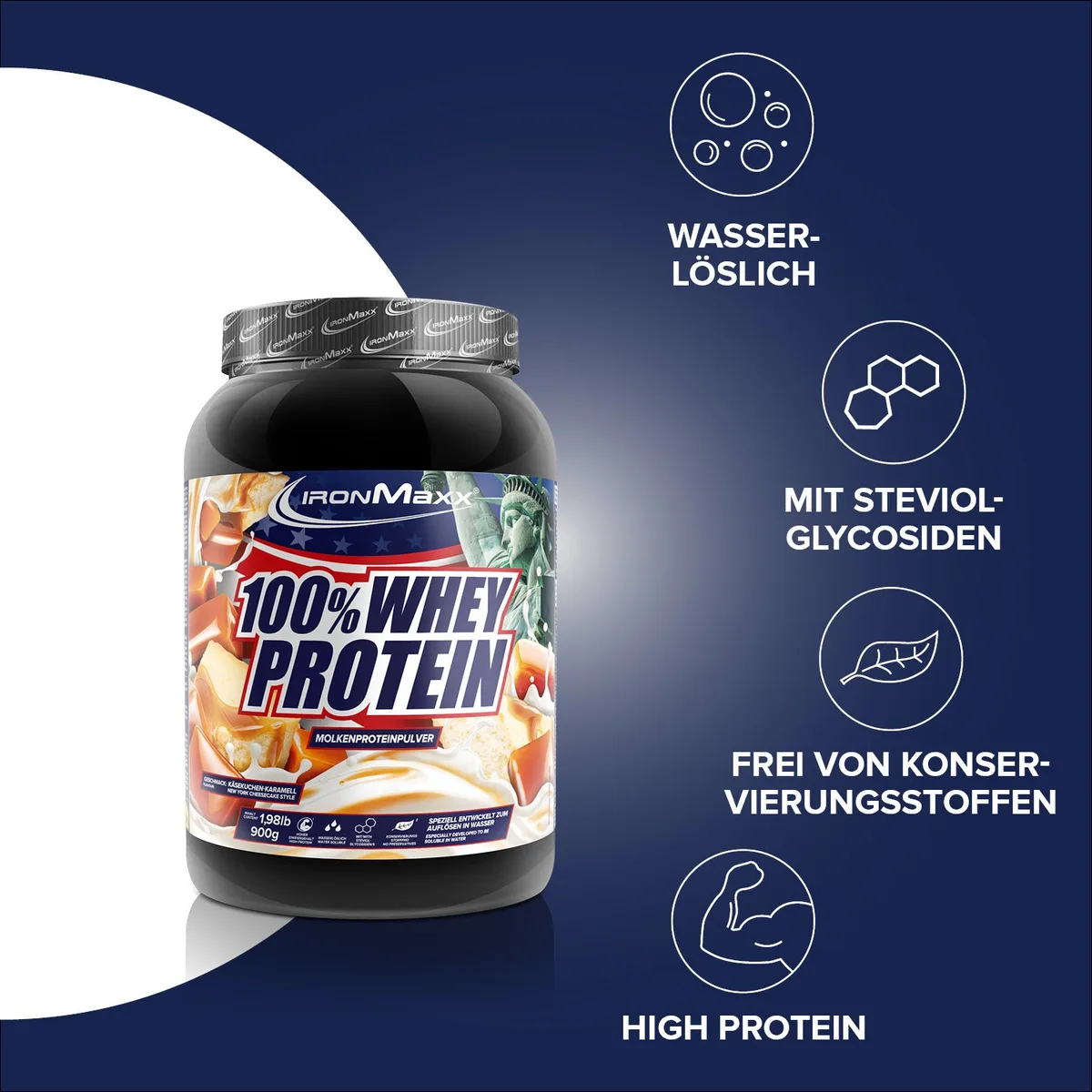 100% Whey Protein (900g) - New York Cheesecake Style – Bild 2