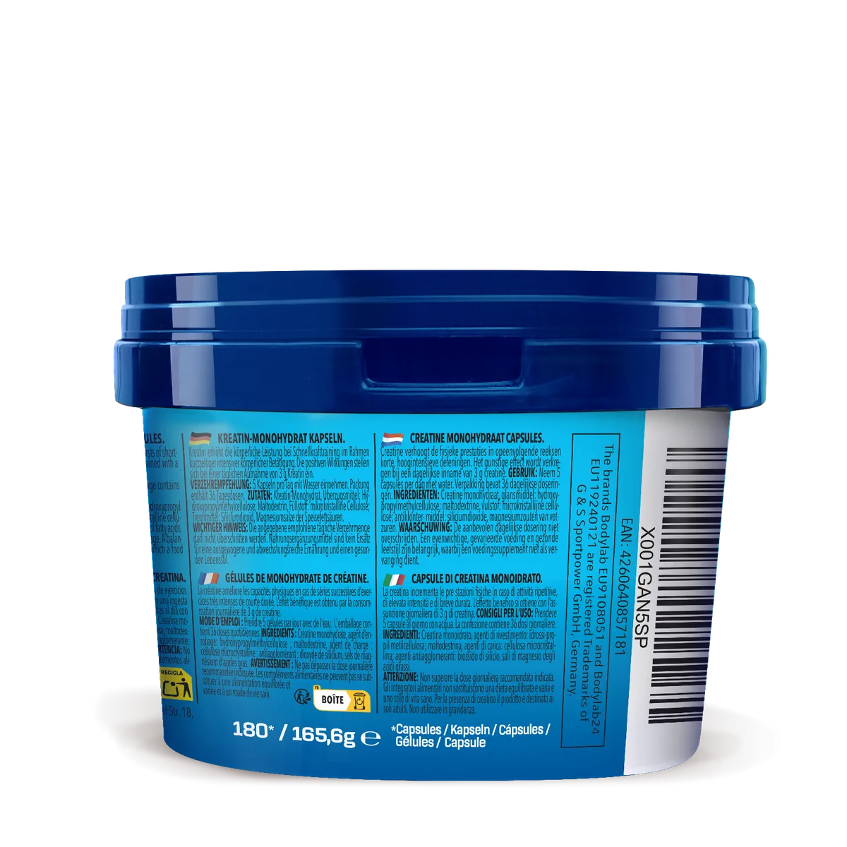 Creatine Monohydrate (180 Kapseln) – Bild 3