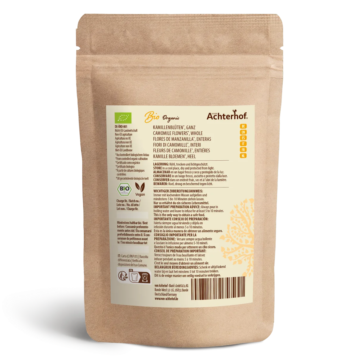 Kamillenblüten ganz Bio (500g) – Bild 2