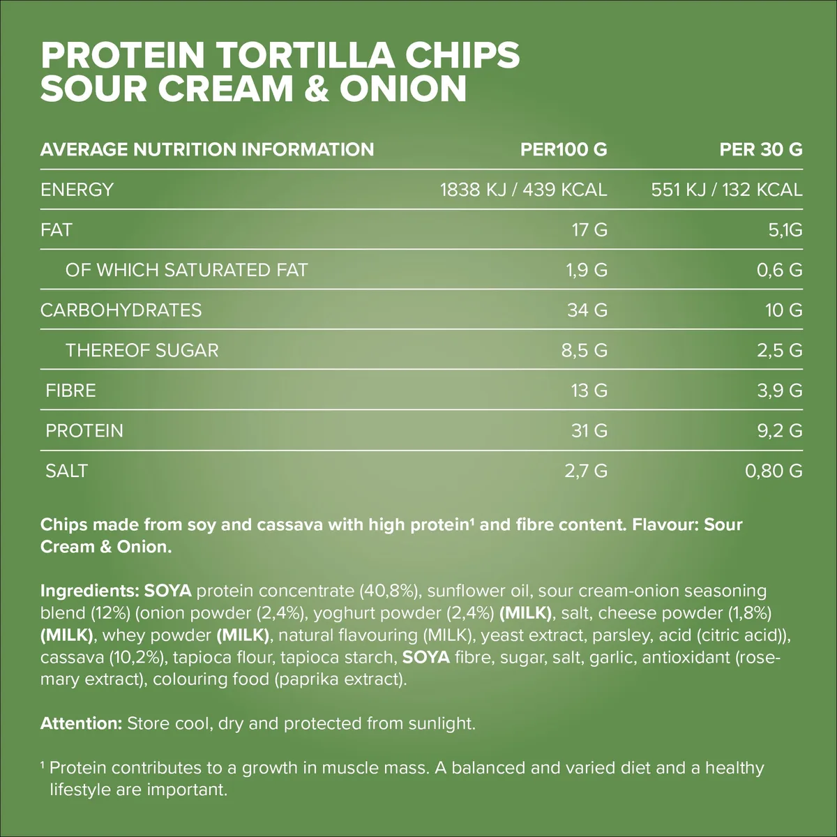 Protein Tortilla Chips 2.0 (60g) - Sour Cream & Onion – Bild 4