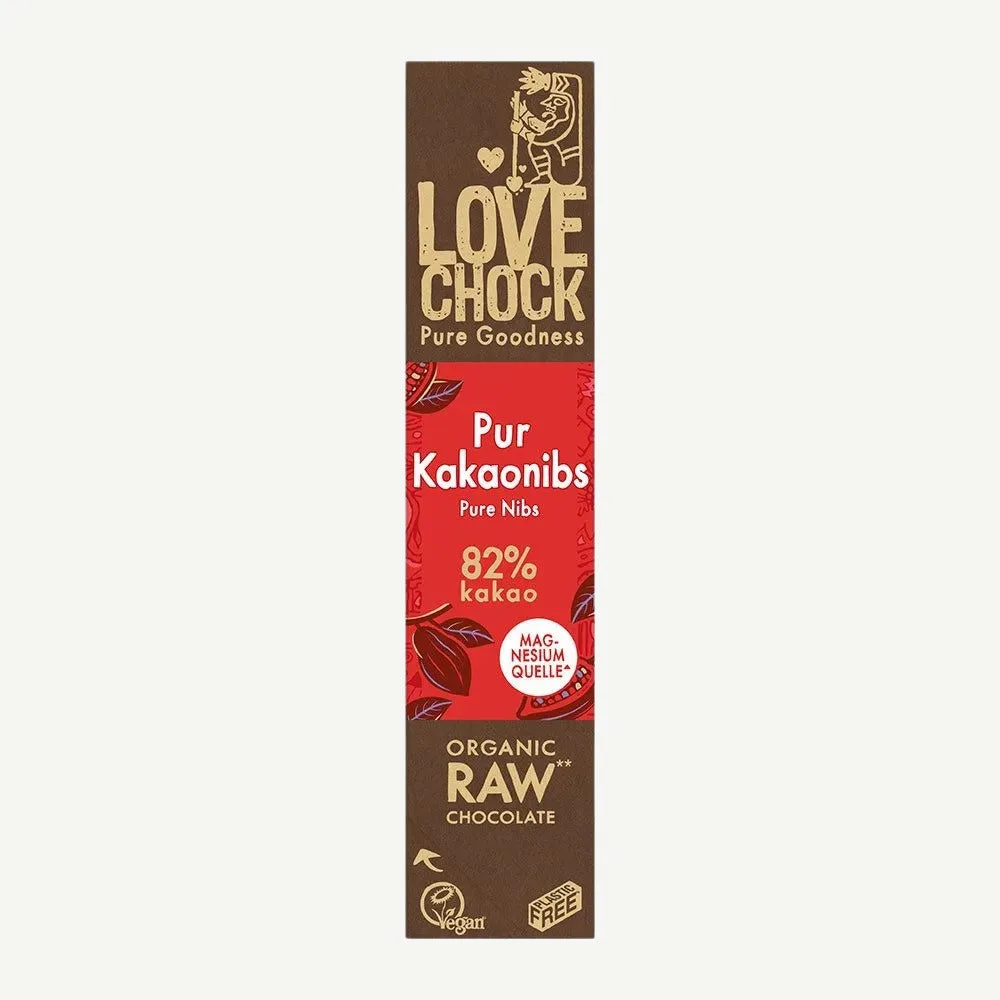 Lovechock rohe Bio-Schokolade Bars Kakaosplitter / 40 g – Bild 6