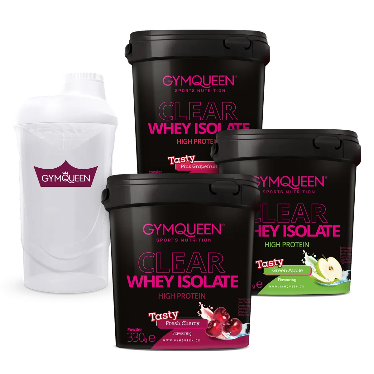Clear Whey 3er Pack + Shaker