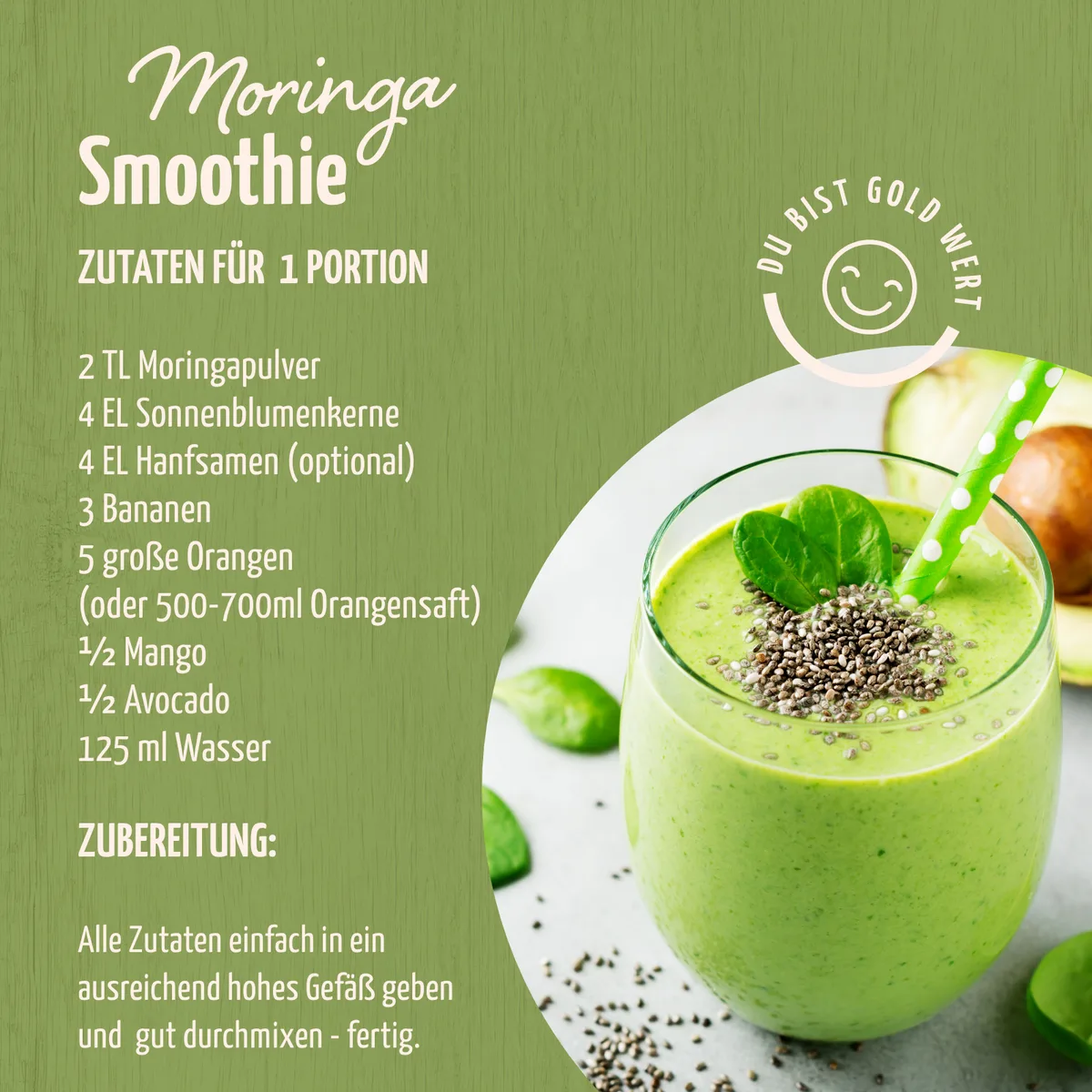 Bio Moringa Pulver (250g) – Bild 2