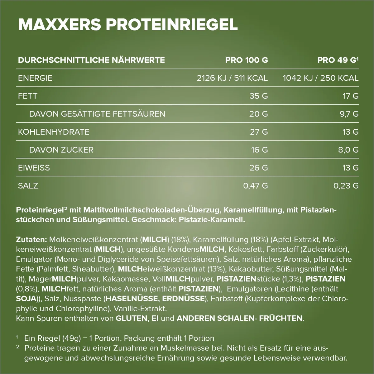 Maxxers (49g) - White Choc Pistachio Caramel – Bild 4