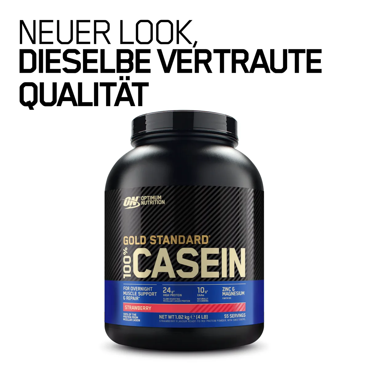 100% Casein Gold Standard (1820g) Creamy Vanilla – Bild 4
