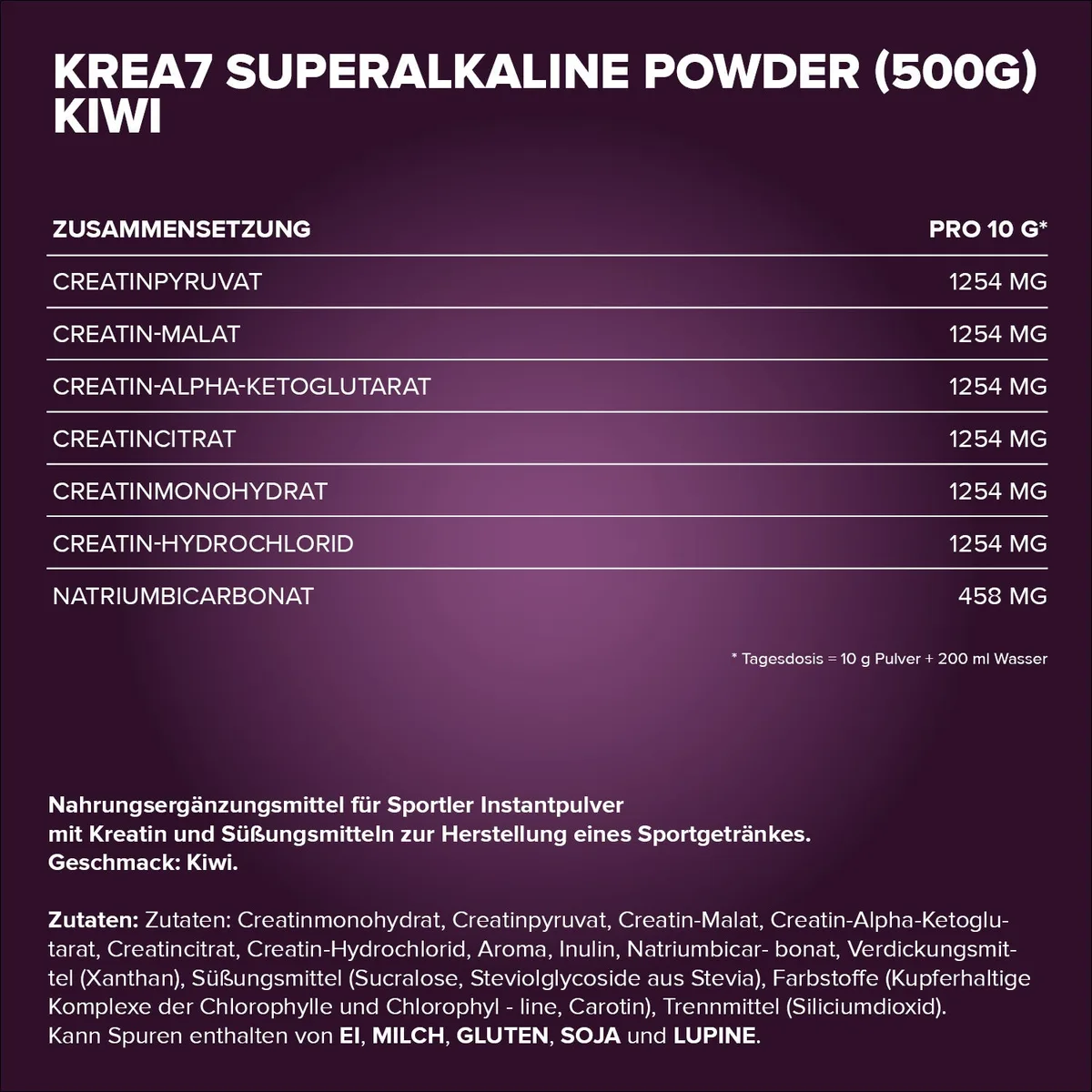 Krea7 Superalkaline Powder (500g) - Kiwi – Bild 4