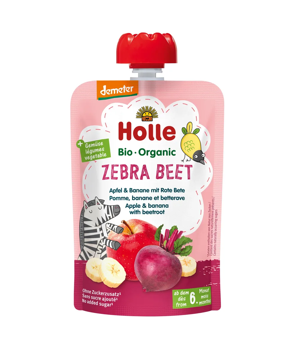 Demeter Pouchy ab dem 6. Monat (90g) Apfel & Banane mit Rote Bete