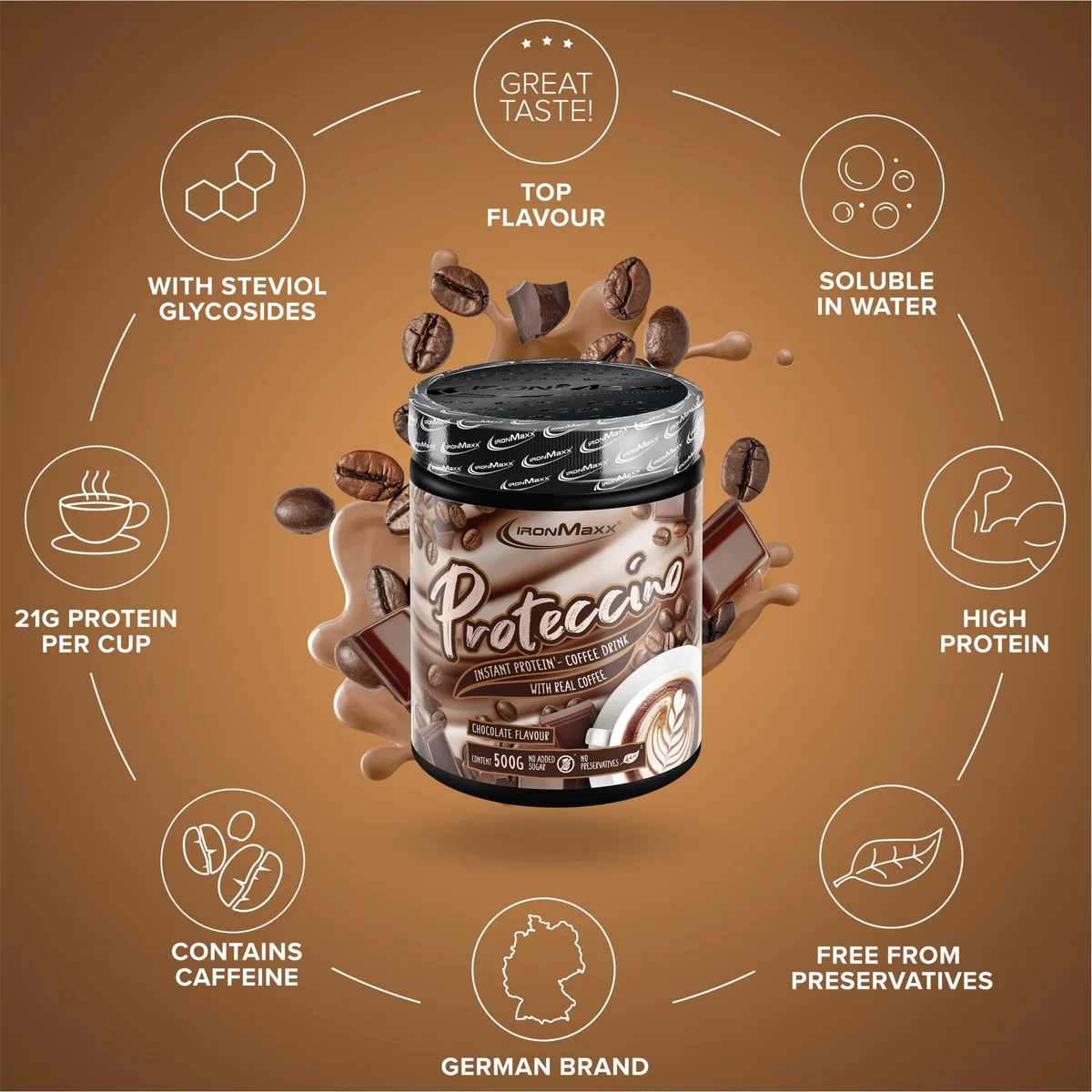 Proteccino (500g) - Chocolate – Bild 5