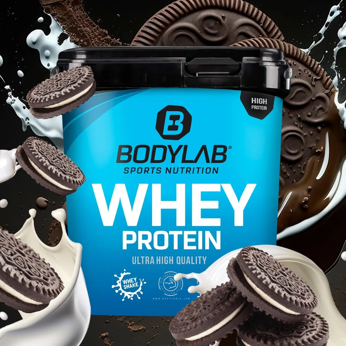 Whey Protein (1000g) Chunky Milk Chocolate Hazelnut Wafer – Bild 7