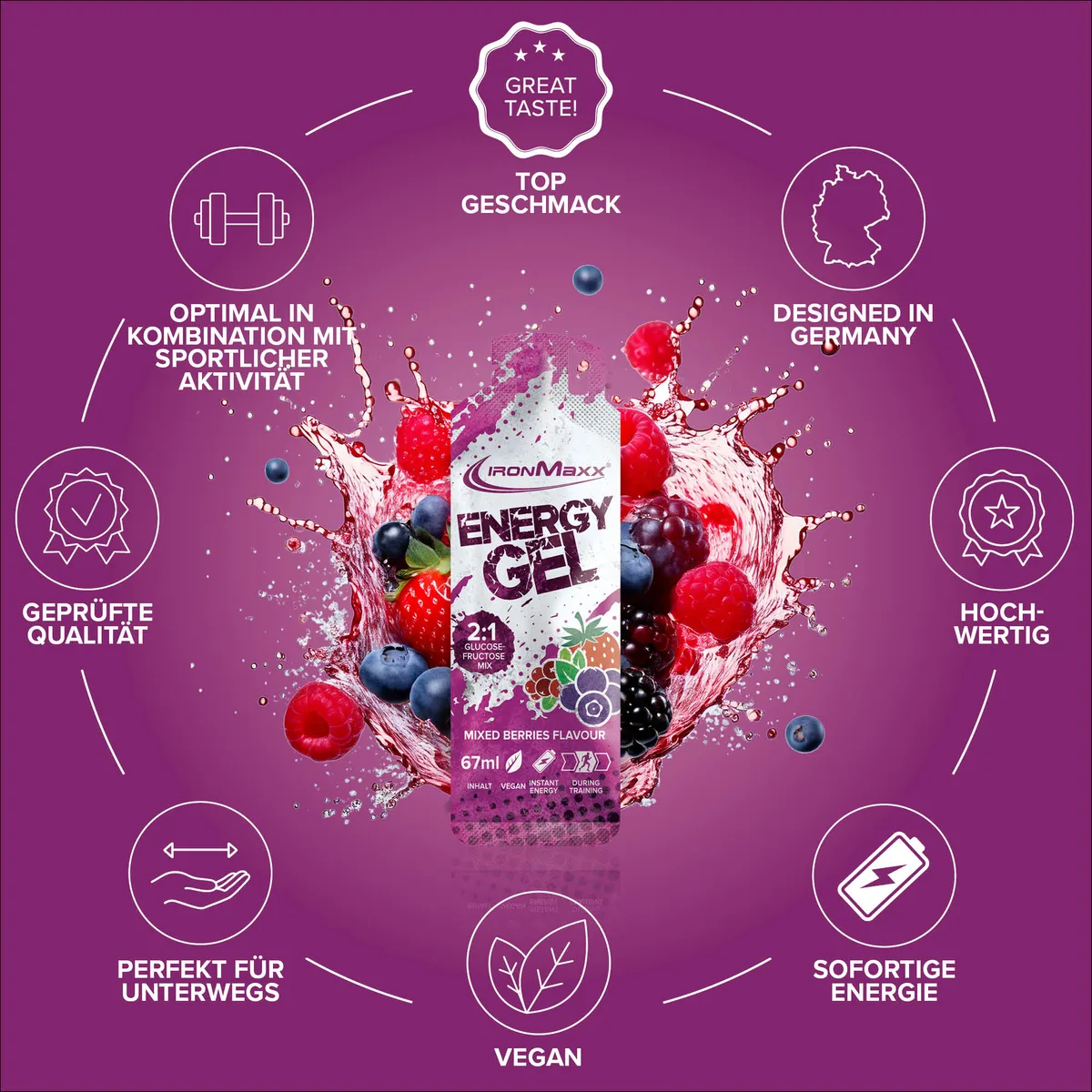 Hydro Energy Gel (67ml) - Mixed Berries – Bild 3