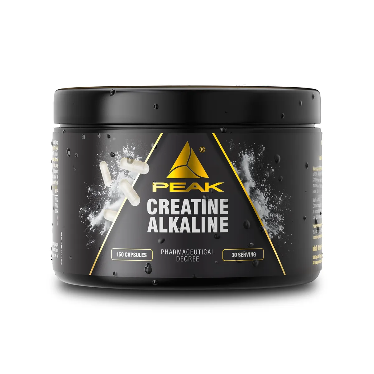 PEAK Creatin Alkalin - 150 Kapseln I 30 Portionen I Supplement mit Kreatin Monohydrat und Säurepuffer