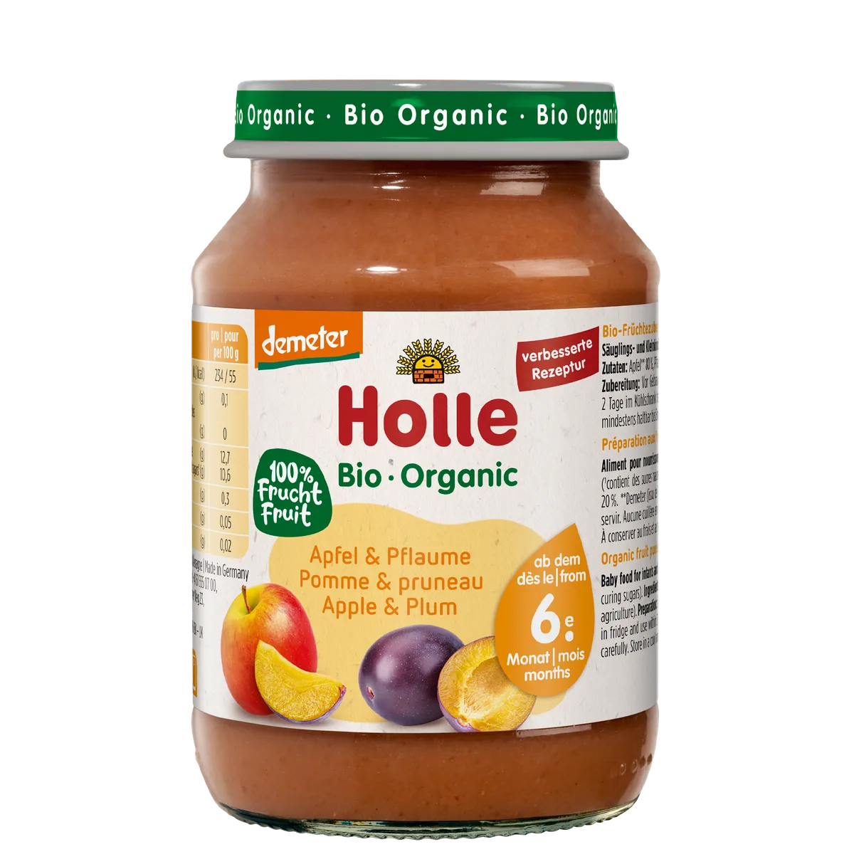 Apfel & Pflaume - 190g - Bio ab dem 6. Monat