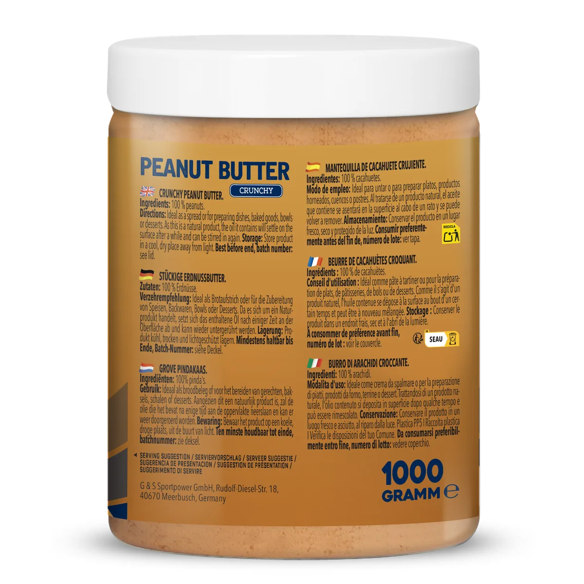 100% Peanut Butter (1000g) Smooth – Bild 6