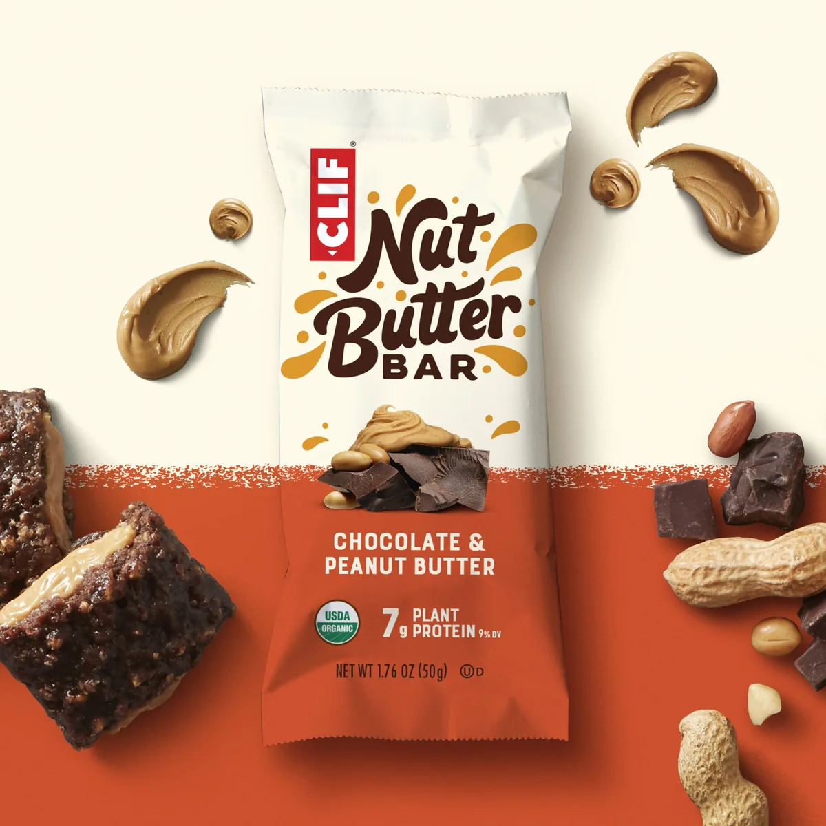 Nut Butter Filled Bar bio (12x50g) Peanut Butter – Bild 2