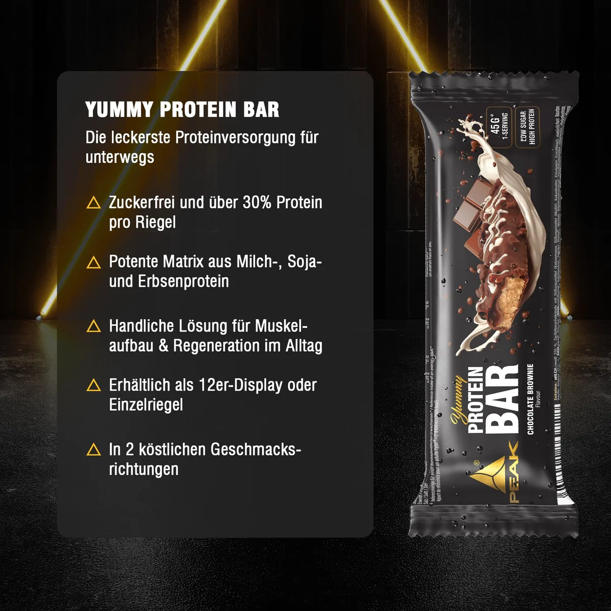 Yummy Protein Bar Display - 12 Riegel / Chocolate Brownie – Bild 3
