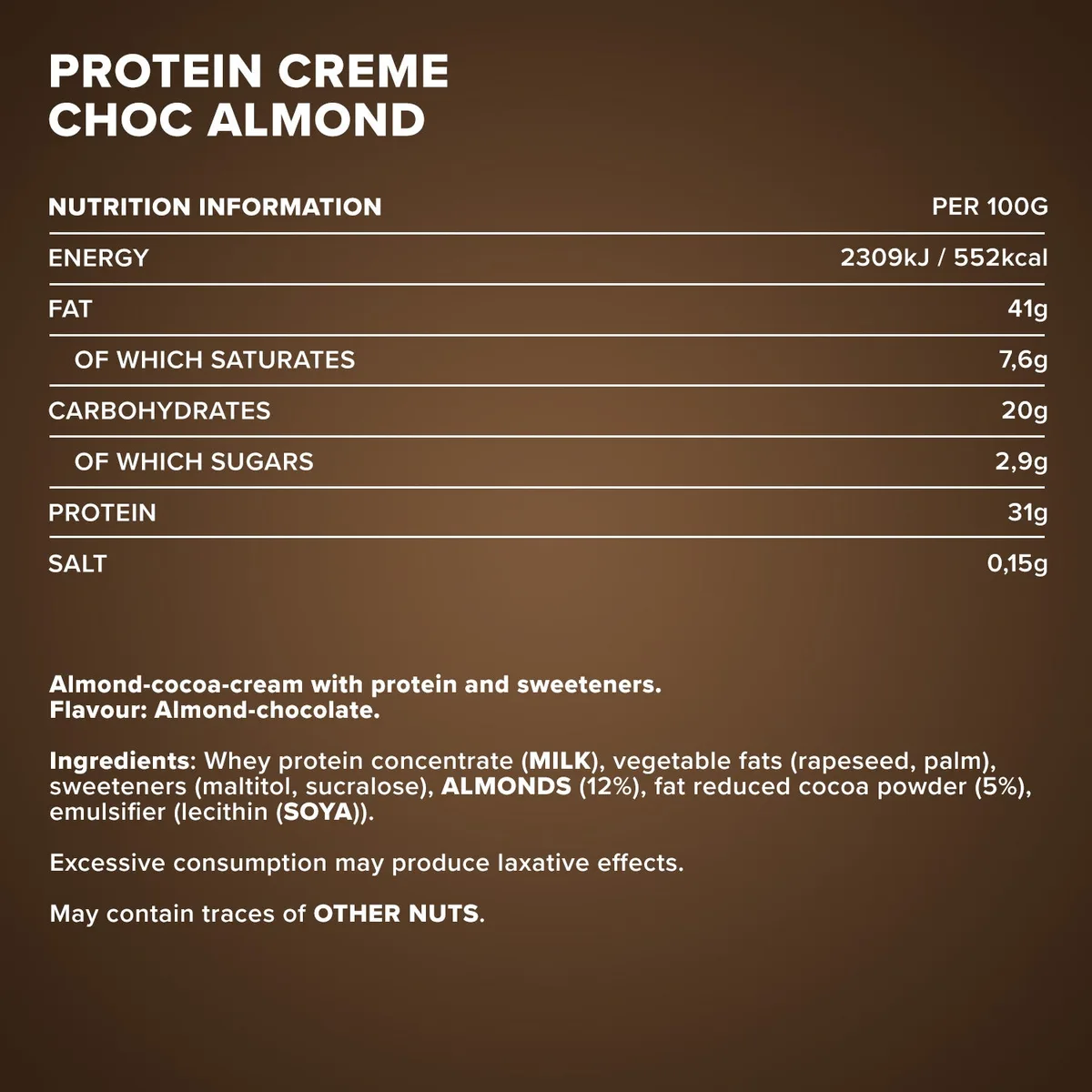 Protein Creme (250g) - Choc Almond – Bild 4
