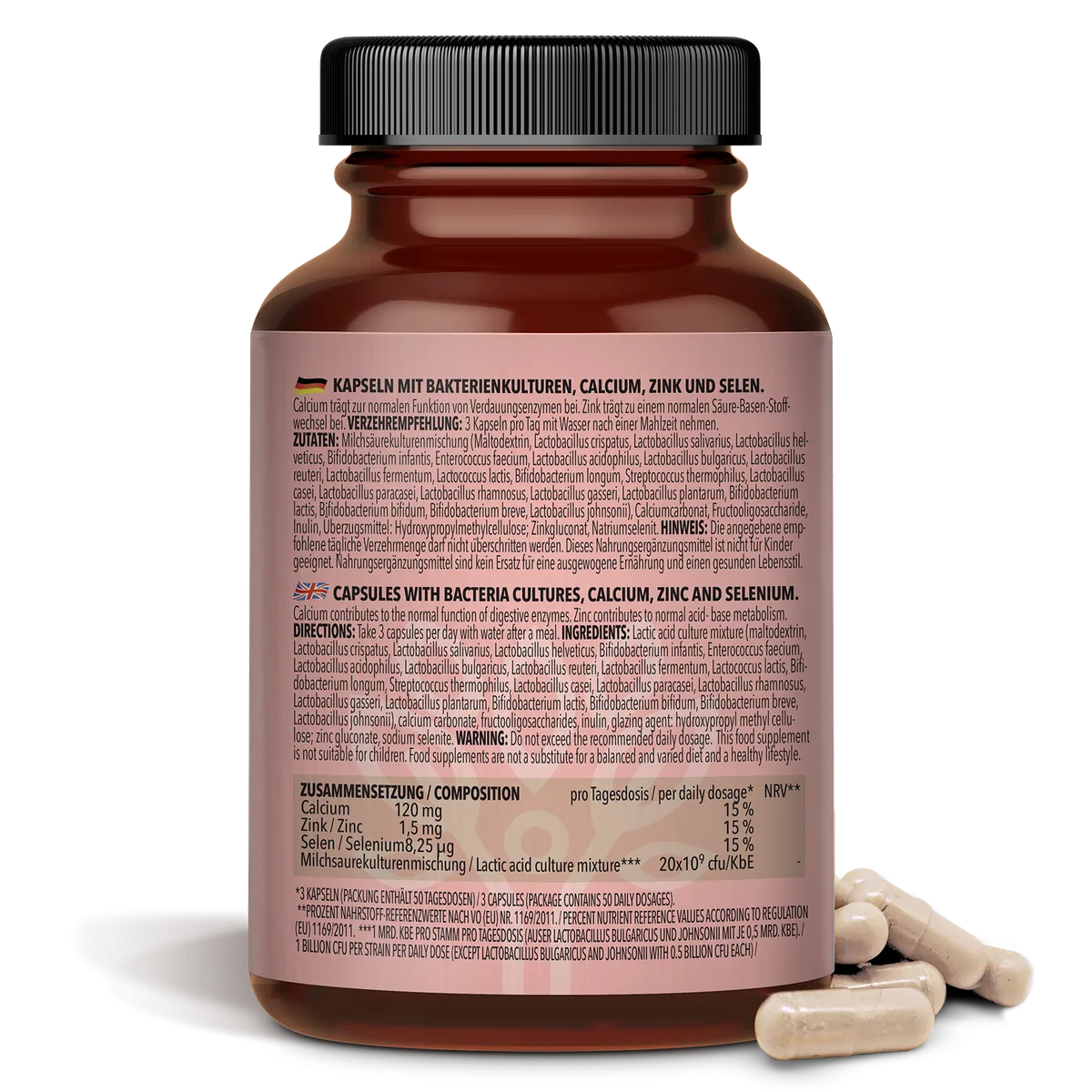 Flora Complex / Komplex (150 Kapseln) (21 Bacteria Cultures 20 Billion CFU) – Bild 5