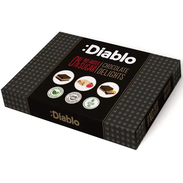 Diablo Chocolate Delights ohne Zuckerzusatz – 12 Schoko Pralinen
