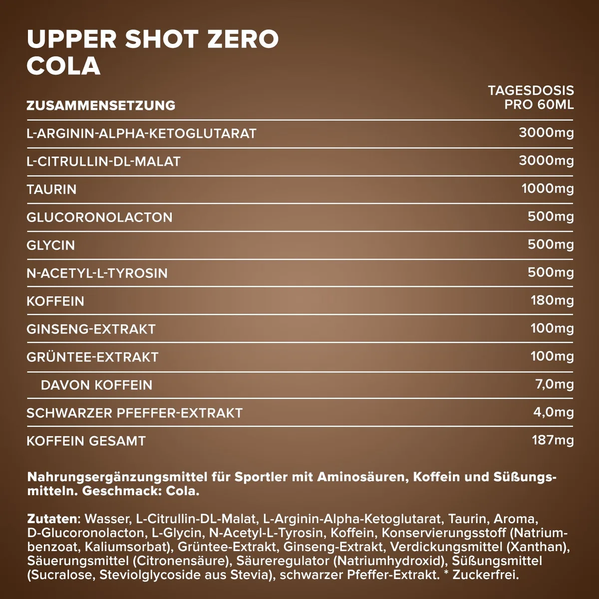 Upper Shot ZERO (60ml) - Cola – Bild 5