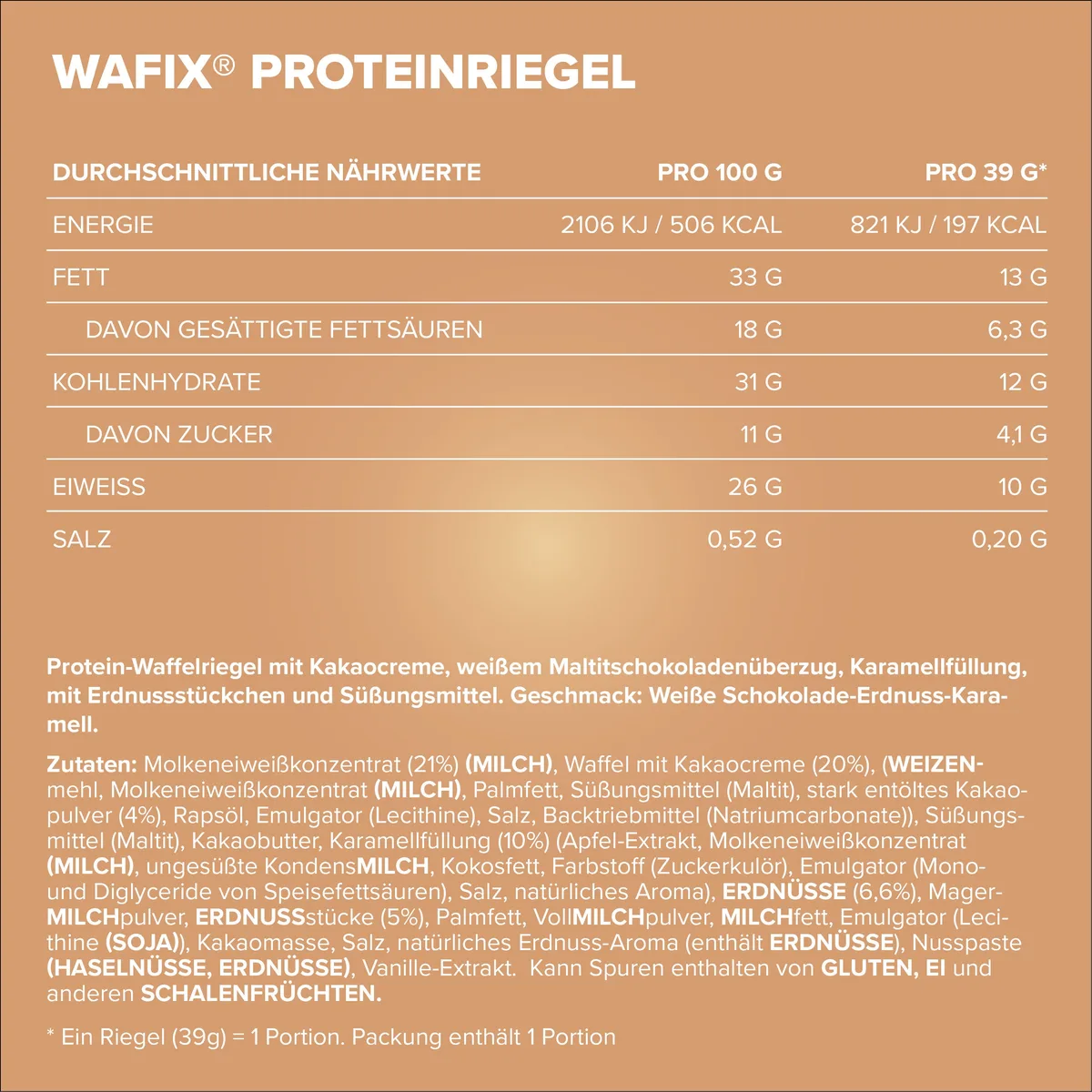 Wafix (39g) - White Peanut Caramel – Bild 4