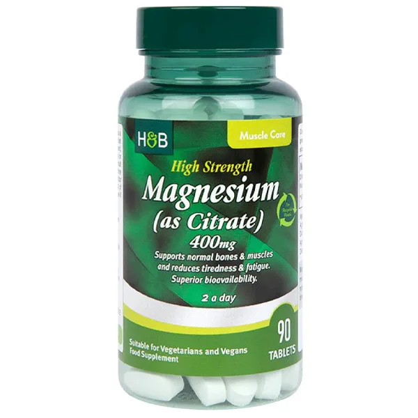 H&B High Strength Magnesium Citrate – 400 mg Magnesium