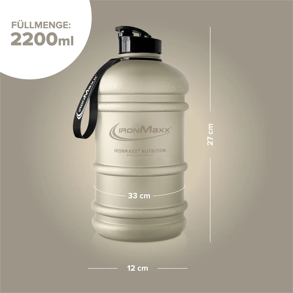 Water Gallon (2200ml) - Matt Solid Sandstone Beige – Bild 5