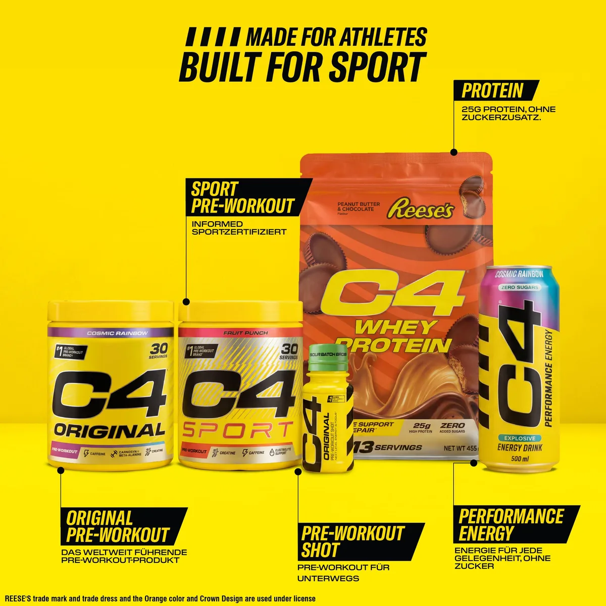 C4 Original - Pre-Workout-Booster - Getränkepulver für Energy Drink | 150 mg Koffein + Beta-Alanin + Kreatin-Monohydrat (Grüner Apfel, 30 Portionen) – Bild 7