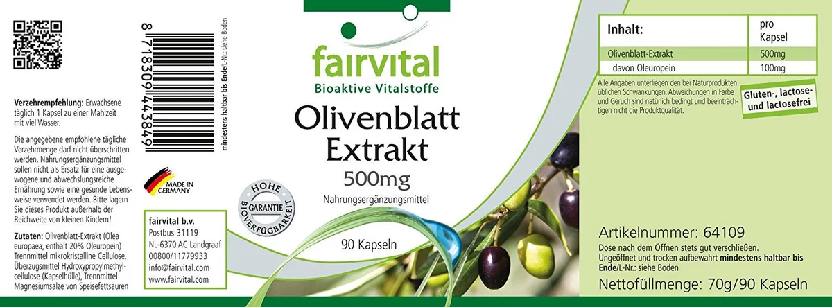 Olivenblatt Extrakt (90 Kapseln) – Bild 2